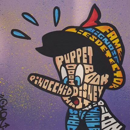 Peinture Pinocchio face par Cmon | Tableau Pop-art Icones Pop