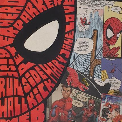 Peinture Spiderman Face par Cmon | Tableau Pop-art Icones Pop