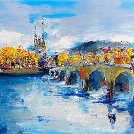 Peinture La ville par Raffin Christian | Tableau Figuratif Huile Urbain