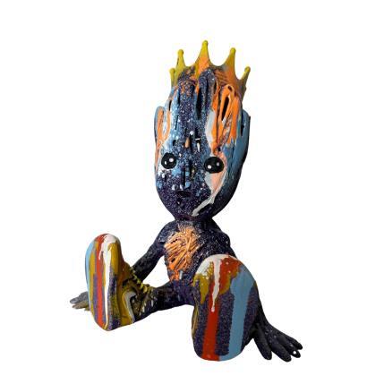 Sculpture TEENAGER GROOT JORDAN par Mikhel Julien | Sculpture Pop-art Graffiti, Résine