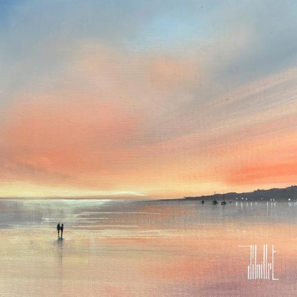 Peinture Les promesses du jour nouveau par Guillet Jerome | Tableau Figuratif Huile Marine, Paysages, Scènes de vie