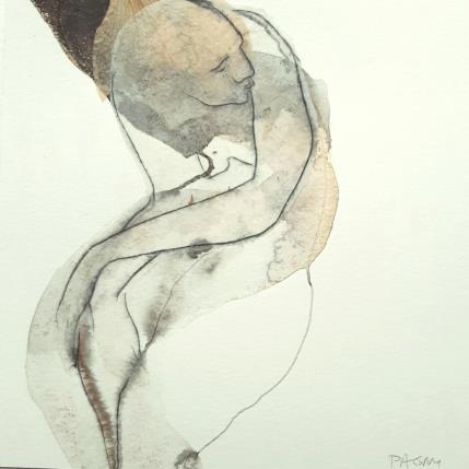 Peinture DANS LE VENT D'AUTOMNE   par Pagny Corine | Tableau Art Singulier Encre Nu