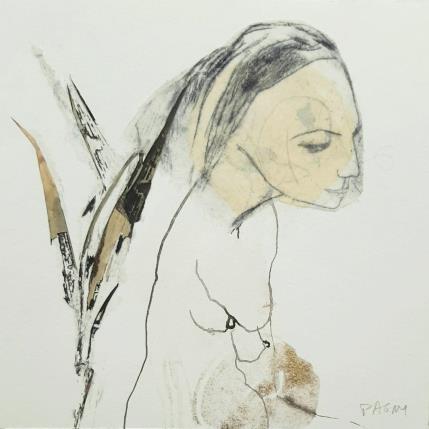 Peinture SOUDAIN UNE OMBRE PASSE  par Pagny Corine | Tableau Art Singulier Encre Nature, Nu