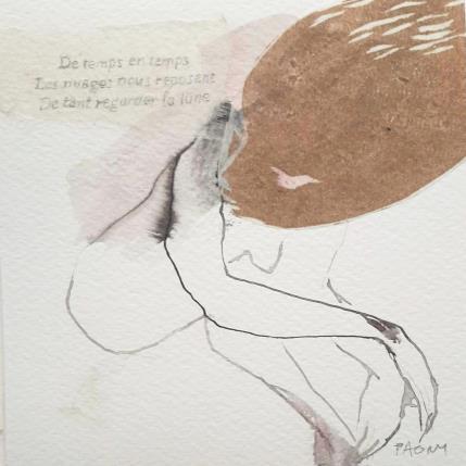 Peinture de temps en temps les nuages  par Pagny Corine | Tableau Art Singulier Encre Nu