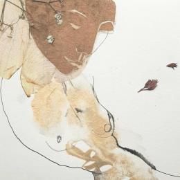 Peinture LE VENT  par Pagny Corine | Tableau Art Singulier Encre Nu