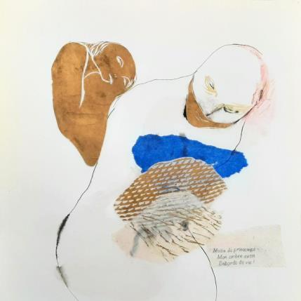 Peinture Matin de Printemps  par Pagny Corine | Tableau Art Singulier Collage, Encre Nu