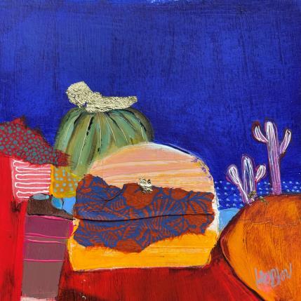 Painting ST25-0305 by Lau Blou | Painting Abstract Acrylic, Gluing, Gold leaf