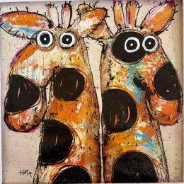 Painting Together by Maury Hervé | Painting Raw art Ink, Sand Animals