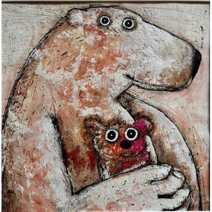 Peinture Madonna par Maury Hervé | Tableau Art Singulier Encre, Sable Animaux