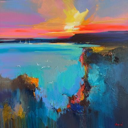 Painting The Magic of the last Ray by Bond Tetiana | Painting Figurative Oil