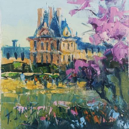 Peinture Jardin du Luxembourg par Jmara Tatiana | Tableau Figuratif Huile