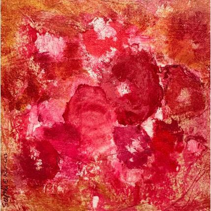 Peinture Parfum de rose par Rocco Sophie | Tableau Art Singulier Acrylique, Collage, Sable