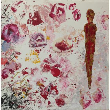 Peinture Le Printemps du poète par Rocco Sophie | Tableau Art Singulier Acrylique, Collage, Sable