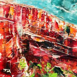 Peinture Arizona Red Rocks 2 par Reymond Pierre | Tableau Figuratif Huile Nature, Paysages