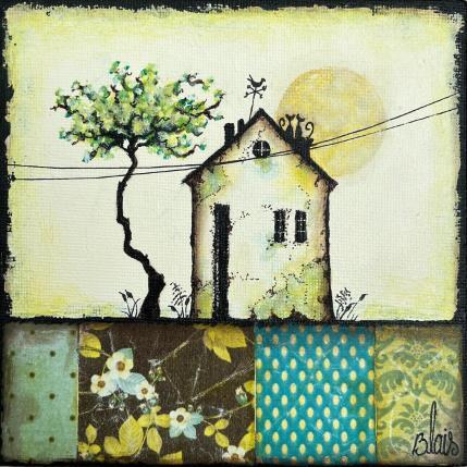 Peinture Matin Calme par Blais Delphine | Tableau Figuratif Acrylique, Collage