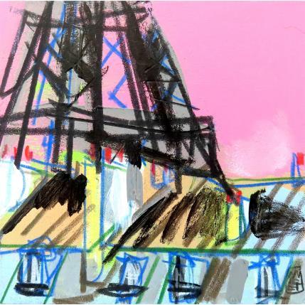 Gemälde Ca s'agite en haut von Anicet Olivier | Gemälde Figurativ Acryl, Pastell Architektur, Urban