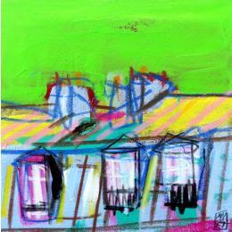 Pintura Boreal por Anicet Olivier | Pintura Figurative Acrylic, Pastel Architecture, Urban