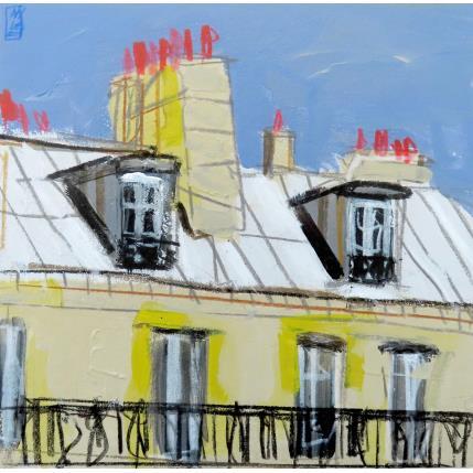 Peinture Derrière la fenêtre une série les accompagne par Anicet Olivier | Tableau Figuratif Acrylique, Pastel Architecture, Urbain