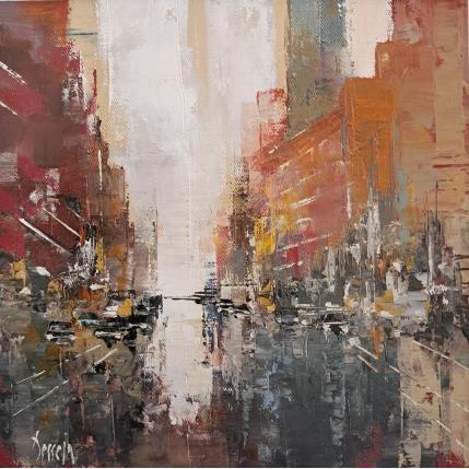 Painting New York FB2 by Dessein Pierre | Painting Figurative Oil Architecture, Pop icons, Urban