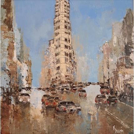 Painting Flatiron building by Dessein Pierre | Painting Figurative Oil Architecture, Urban