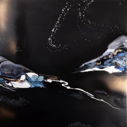 Peinture 919 : Rendez-vous dans 1000 ans par Naen | Tableau Abstrait Acrylique, Encre Noir & blanc