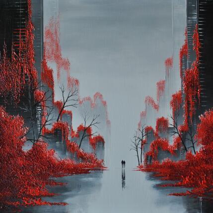 Peinture A la surface du temps par Galloro Maurizio | Tableau Figuratif Huile Urbain