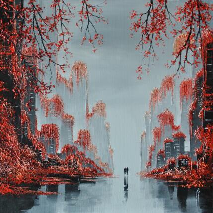 Peinture Le silence amoureux par Galloro Maurizio | Tableau Figuratif Huile Urbain