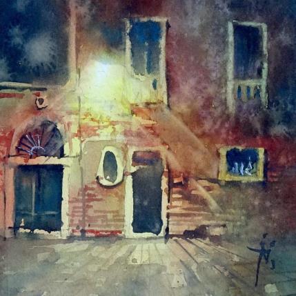 Peinture Bellissima notte par Abbatucci Violaine | Tableau Figuratif Aquarelle