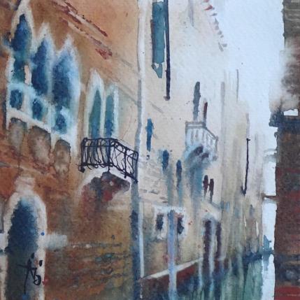 Painting Percée vers le grand canal by Abbatucci Violaine | Painting Figurative Watercolor