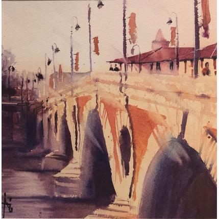 Peinture Quelle est belle ma ville ! par Abbatucci Violaine | Tableau Figuratif Aquarelle