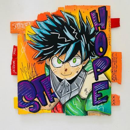 Peinture IZUKU par Molla Nathalie  | Tableau Pop-art Acrylique, Bois, Posca Icones Pop