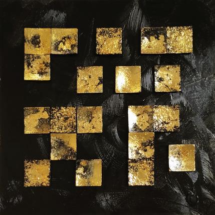 Peinture La Fabuleuse  par Bauquel Véronique | Tableau Abstrait Acrylique, Bois, Collage, Laque, Métal, Résine Minimaliste