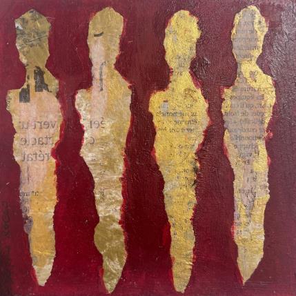 Peinture cinabre par Rocco Sophie | Tableau Art Singulier Acrylique, Collage, Sable