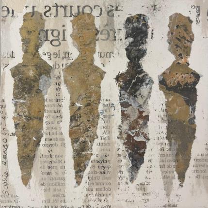 Peinture les fervants par Rocco Sophie | Tableau Art Singulier Acrylique, Collage, Sable