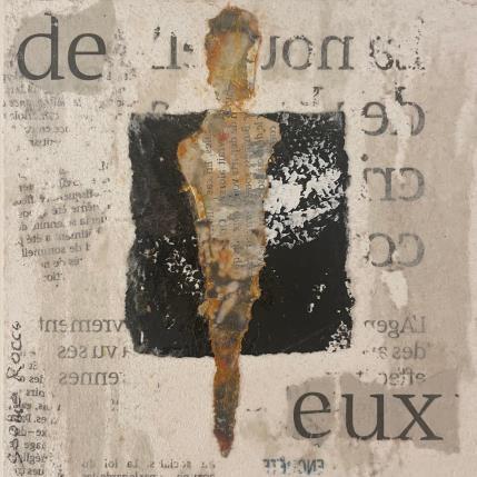 Peinture deux par Rocco Sophie | Tableau Art Singulier Acrylique, Collage, Sable