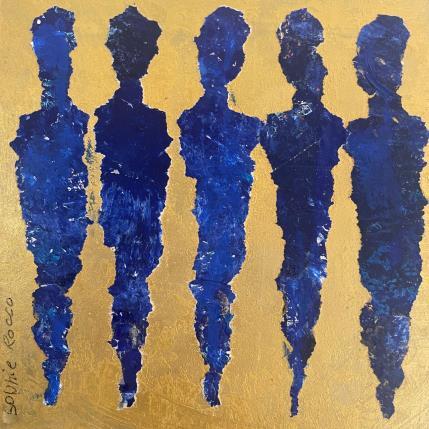 Peinture blues par Rocco Sophie | Tableau Art Singulier Acrylique, Collage, Sable
