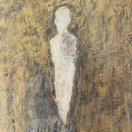 Peinture L'aura par Rocco Sophie | Tableau Art Singulier Acrylique, Collage, Sable