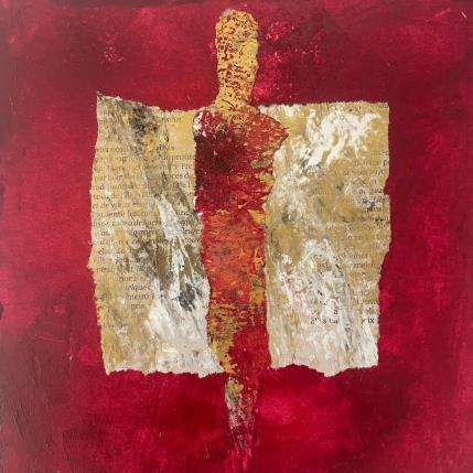 Peinture Prenom framboise par Rocco Sophie | Tableau Art Singulier Acrylique, Collage, Sable