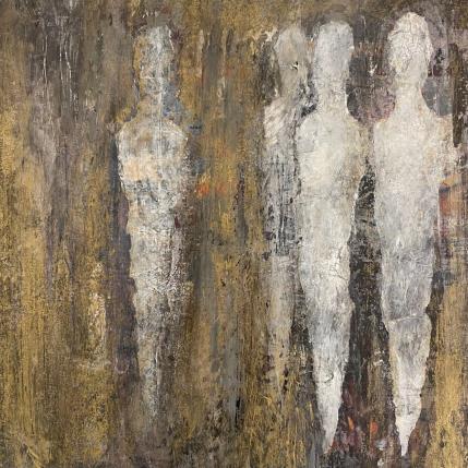 Peinture Le départ par Rocco Sophie | Tableau Art Singulier Acrylique, Collage, Sable