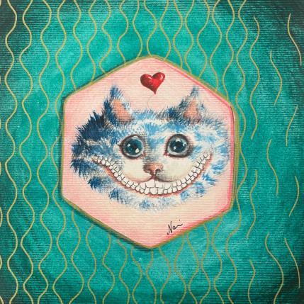 Peinture questioni di ghigni felini par Nai | Tableau Surréalisme Acrylique, Collage