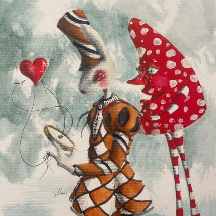 Peinture il consiglio nella lealta par Nai | Tableau Surréalisme Acrylique, Collage