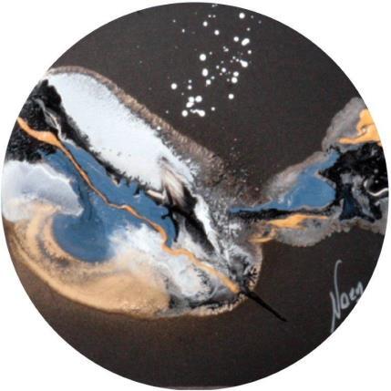 Painting C2909 by Naen | Painting Abstract Acrylic, Ink Minimalist