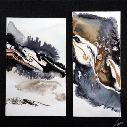 Painting C3235 by Naen | Painting Abstract Acrylic, Ink Minimalist