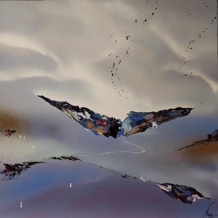 Peinture 909 par Naen | Tableau Abstrait Acrylique, Encre Minimaliste