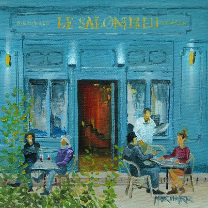 Gemälde LE SALON BLEU von Rodriguez Rio Martin | Gemälde Figurativ Öl Pop-Ikonen, Urban