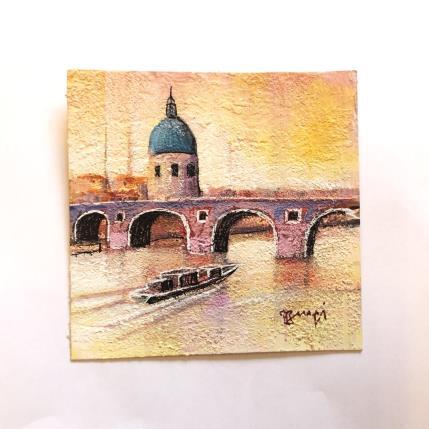 Peinture AR2 TOULOUSE, LE DÔME  par Burgi Roger | Tableau Figuratif Acrylique Marine, Urbain