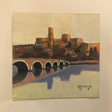 Peinture AR3  TOULOUSE LE GRAND PONT   par Burgi Roger | Tableau Figuratif Acrylique Marine, Urbain