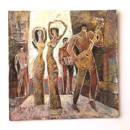 Peinture AN32 MUSIQUE ET DANSE  par Burgi Roger | Tableau Figuratif Acrylique Musique, Scènes de vie