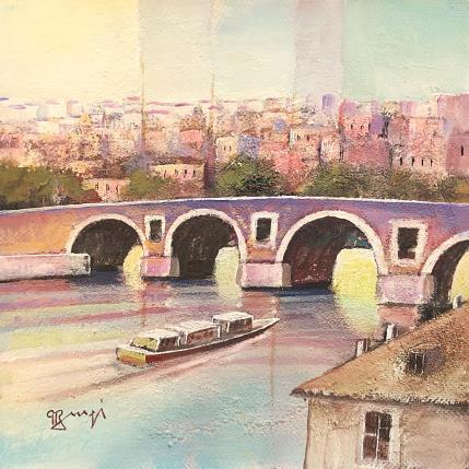 Peinture AR11 TOULOUSE,  LA PENICHE par Burgi Roger | Tableau Figuratif Acrylique Marine, Paysages, Urbain