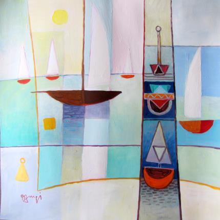 Peinture AO11 MARINE par Burgi Roger | Tableau Figuratif Acrylique Marine, Paysages